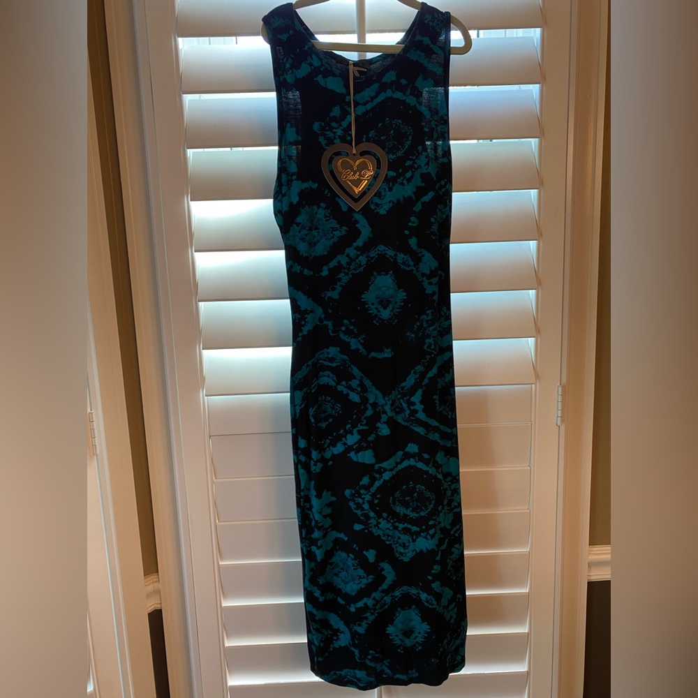 Club L Women's Dress Black & Turquoise Shoulder Size‎ 10